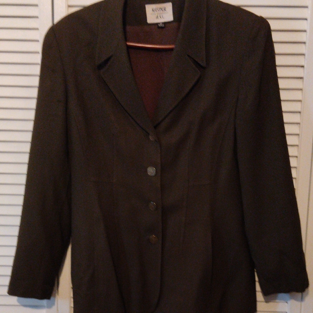 Kasper and Company Distressed Army Dress Jacket